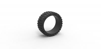 diecast mud grappler nitto profile tire scale 1 10 toys games & hobby tyre wheel scaled toy print printable offroad allterrain mudgrapplernitto lowprofile 3d print model - Mito3D