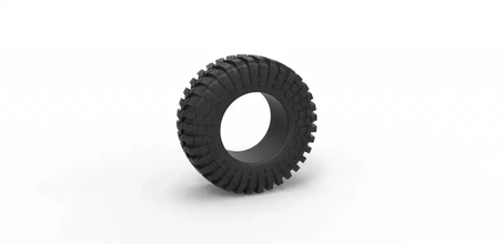 diecast mud trepador tire 2 scale 1 10 3d printing model - threeding mudtrepador 3d print model - Mito3D