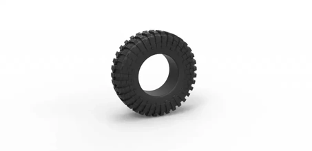 diecast mud trepador tire scale 1 10 3d printing model - threeding mudtrepador 3d print model - Mito3D
