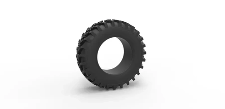 diecast noob terra rei pneu escala 1 25 3d impressão modelo trio 3d print model - Mito3D