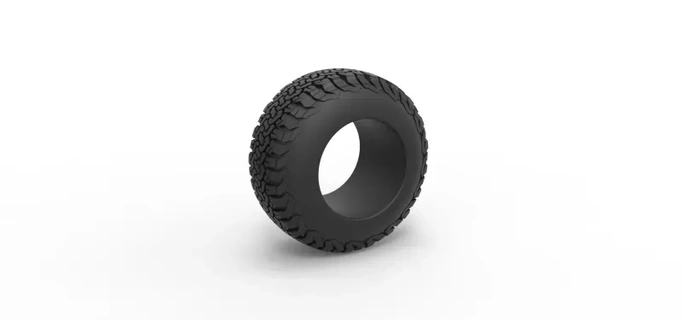 fundido presión camino neumático 108 escala 1 25 3d impresión modelo juguete imprimible rueda escamoso terreno estirado 3d print model - Mito3D