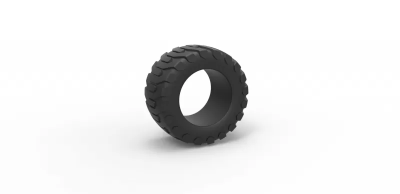 diecast offroad tire 15 scale 1 25 3d printing model - threeding 3D print model - Mito3D