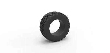 diecast offroad tire 46 scale 1 25 3d printing model - threeding 3d print model - Mito3D