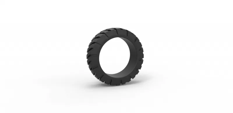 diecast estrada pneu escala 1 25 3d impressão modelo trio 3D print model - Mito3D