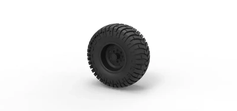 diecast offroad wheel 10 3d printing model - threeding vehicle car truck tire 3d print model - Mito3D