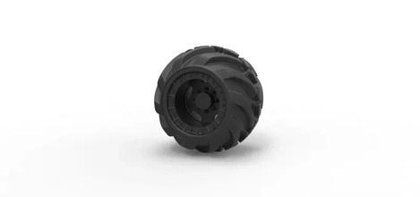 diecast offroad wheel 16 3d printing model - threeding vehicle car truck tire 3d print model - Mito3D