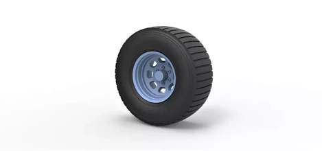 diecast offroad wheel 33 3d printing model - threeding vehicle toy printable print tire scaled allterrain 3d print model - Mito3D