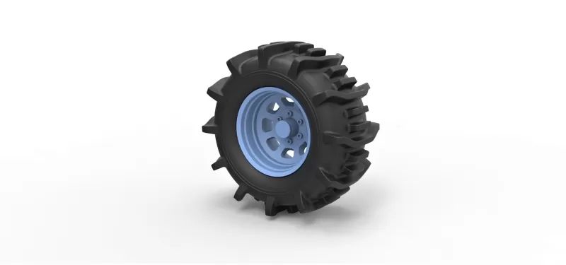 diecast offroad wheel 35 3d printing model - threeding vehicle toy printable print tire scaled 3D print model - Mito3D