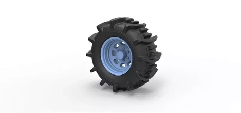 diecast offroad wheel 35 3d printing model - threeding vehicle toy printable print wheel tire diecast scaled offroad 3d print model - Mito3D