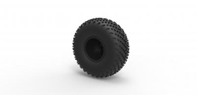 diecast offroad wheel 40 scale 1 20 toys games & hobby 3D printing model, file, printable design, 3d print, diecast, scaled, wheel, tire, part, car, truck, amphibious, offroad, allterrain, toy, printable, 3d print model - Mito3D