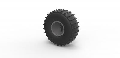 diecast offroad wheel 41 scale 1 20 toys games & hobby 3D printing model, file, printable design, 3d print, diecast, scaled, wheel, tire, part, car, truck, amphibious, offroad, allterrain, toy, printable, 3d print model - Mito3D