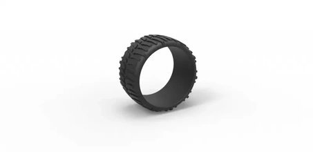 diecast profile tire 2 lifted trucks scale 1 10 3d printing model - threeding lowprofile 3d print model - Mito3D