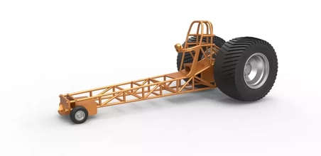 diecast pulling tractor chassis scale 1 25 3d printing model - threeding 3d print model - Mito3D