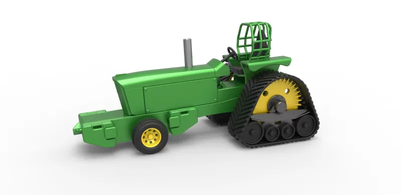 moulé pression tirant tracteur John deere 6030t pro Stock échelle 1 25 3d impression modèle trio 3D print model - Mito3D
