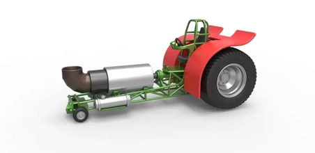 Druckguss ziehen Traktor Single Jet Motor Rahmen 1 25 3d Drucken Modell dreiding 3d print model - Mito3D