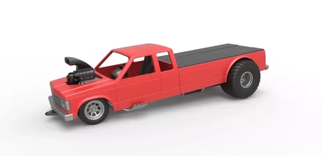diecast puxar caminhão 2wd 2 escala 1 25 3d impressão modelo trio 3d print model - Mito3D
