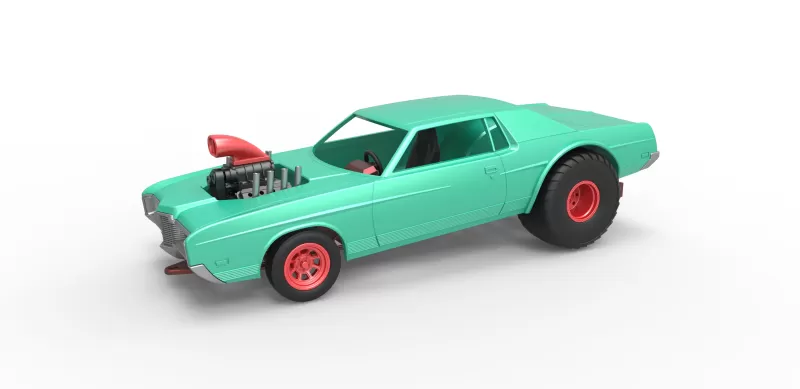 diecast pulling truck 2wd car shell scale 1 25 3d printing model - threeding 3D print model - Mito3D
