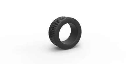 diecast race tire 3 scale 1 25 3d printing model - threeding 3d print model - Mito3D