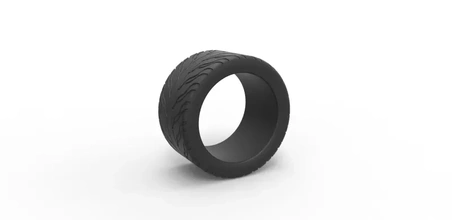 diecast raça pneu 5 escala 1 25 3d impressão modelo trio 3d print model - Mito3D