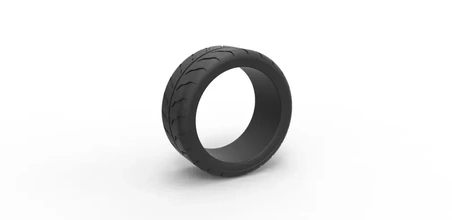 diecast race tire 6 scale 1 25 3d printing model - threeding 3d print model - Mito3D