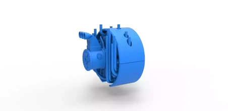diecast radial motor puxar trator escala 1 25 3d impressão modelo trio 3d print model - Mito3D