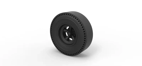 diecast rear wheel school dragster 3d printing model - threeding vehicle toy car truck tire 3d print model - Mito3D
