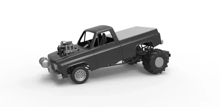 diecast school pulling truck 2wd scale 1 25 3d printing model - threeding 3d print model - Mito3D
