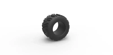 diecast school pulling truck tire 3 scale 1 25 3d printing model - threeding 3d print model - Mito3D