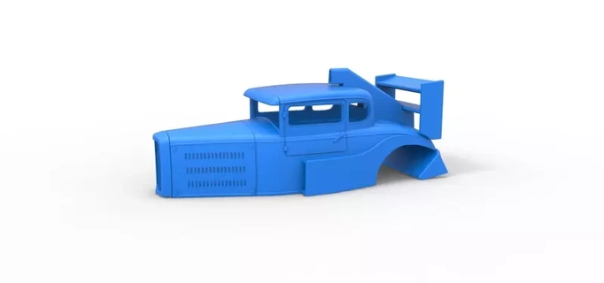 Druckguss Schale heiß Stange Ausführung 2 Rahmen 1 25 3d Drucken Modell Spielzeug druckbar drucken Jahrgang Rennen skaliert frisiertes Auto Rennauto Hotrodshell 3d print model - Mito3D
