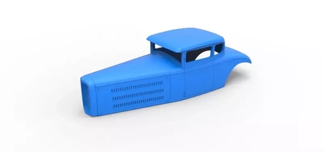 fundido presión cáscara modelo caliente varilla escala 1 24 3d impresión trío vehículo cuerpo juguete hotrod 3d print model - Mito3D