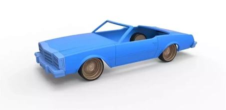diecast shell wheels buick regal 1977 cabriolet scale 1 25 3d printing model - threeding toy printable car classic print oldschool scaled buickregal cabrio 3d print model - Mito3D