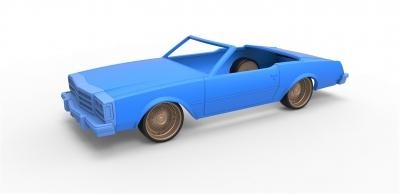 diecast shell wheels buick regal 1977 cabriolet scale 1 25 toys games & hobby 3D printing model, file, printable design, 3d print, diecast, shell, car, Buick, Regal, BuickRegal, cabriolet, cabrio, scaled, classic, oldschool, toy, printable, 3d print model - Mito3D