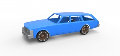 diecast shell wheels cadillac seville 1979 wagon scale 1 25 toys games & hobby 3D printing model, file, printable design, 3d print, Diecast, car, shell, part, Cadillac, Seville, wagon, scaled, classic, oldschool, toy, printable, 3D print model - Mito3D