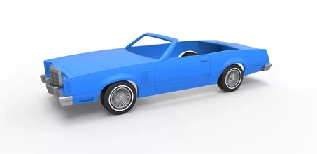 döküm kabuk tekerlekler Ford gök gürültüsü miras baskı 1979 cabriolet ölçek 1 25 3d model üçleme oyuncak yazdırılabilir araba Yazdır eski okul 3d print model - Mito3D