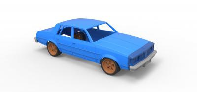 diecast shell wheels oldsmobile cutlass supreme 4 door coupe classic 1983 scale 1 24 toys games & hobby 3D printing model, file, printable design, 3d print, Diecast, shell, Oldsmobile, Cutlass, Supreme, coupe, classic, car, vehicle, oldschool, toy, 3d print model - Mito3D