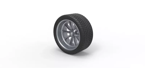 diecast sport wheel 10 3d printing model - threeding toy printable car print tire scale 3d print model - Mito3D