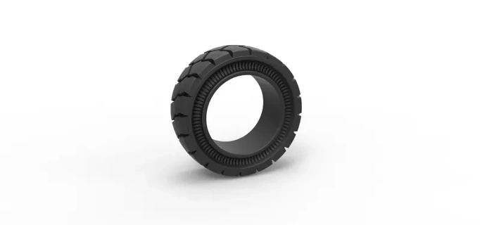 diecast trator copo pneu versão 4 escala 1 25 3d impressão modelo brinquedo imprimível roda estrada terreno 3d print model - Mito3D