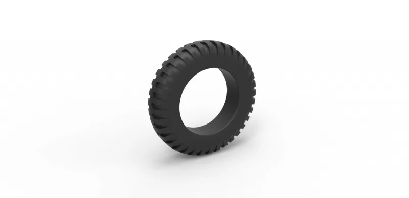 diecast caminhão pneu escala 1 25 3d impressão modelo trio 3D print model - Mito3D