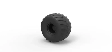 diecast wheel big foot 3d printing model - threeding vehicle toy car truck tire 3d print model - Mito3D