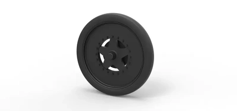 diecast wheel dragster 3d printing model - threeding vehicle car truck tire 3d print model - Mito3D