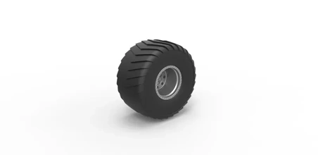 diecast wheel mini rod pulling tractor scale 1 25 3d printing model - threeding 3d print model - Mito3D