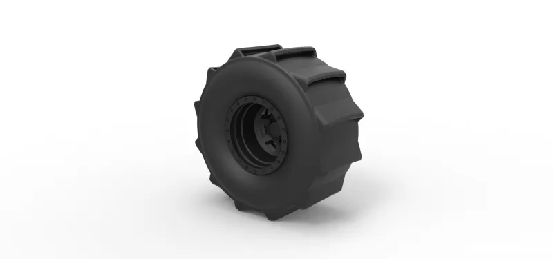 fundido presión rueda barro arrastrar carreras 3d impresión modelo trío vehículo juguete coche vehiculo camión neumático 3D print model - Mito3D
