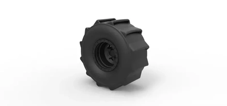 diecast wheel mud drag racing 3d printing model - threeding vehicle toy car truck tire 3d print model - Mito3D