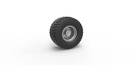 diecast wheel pulling truck 2 scale 1 25 3d printing model - threeding pullingwheel 3d print model - Mito3D