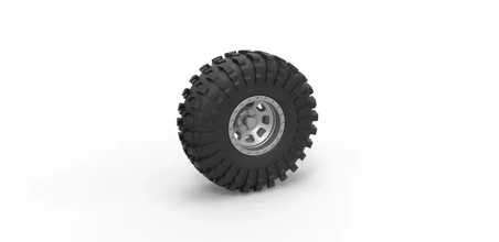 diecast wheel rock bouncer scale 1 25 3d printing model - threeding rockcrawler 3d print model - Mito3D