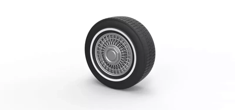diecast fio roda 3 escala 1 10 3d impressão modelo trio brinquedo imprimível carro clássico pneu moda antiga 3d print model - Mito3D
