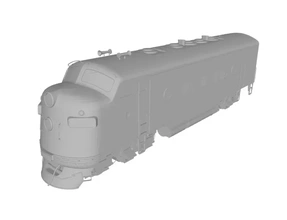 diesel locomotora emd f9 drgw 5771 3d impresión modelo trío 3d print model - Mito3D