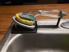 dishwand sponge holder 3d printing model - threeding kitchen water food sea dishes washing 3d print model - Mito3D
