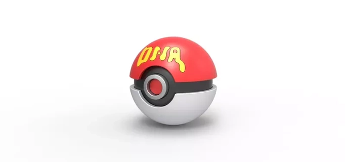 DNA Ball 3d Drucken Modell Spielzeug Container druckbar Anime drucken Pokémon Pokeball Konzept 3d print model - Mito3D