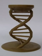 DNA Duplo hélice candelabro 3d impressão modelo trio vela suporte 3d print model - Mito3D